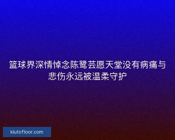 篮球界深情悼念陈鹭芸愿天堂没有病痛与悲伤永远被温柔守护
