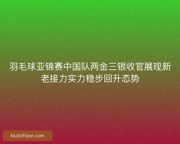 羽毛球亚锦赛中国队两金三银收官展现新老接力实力稳步回升态势